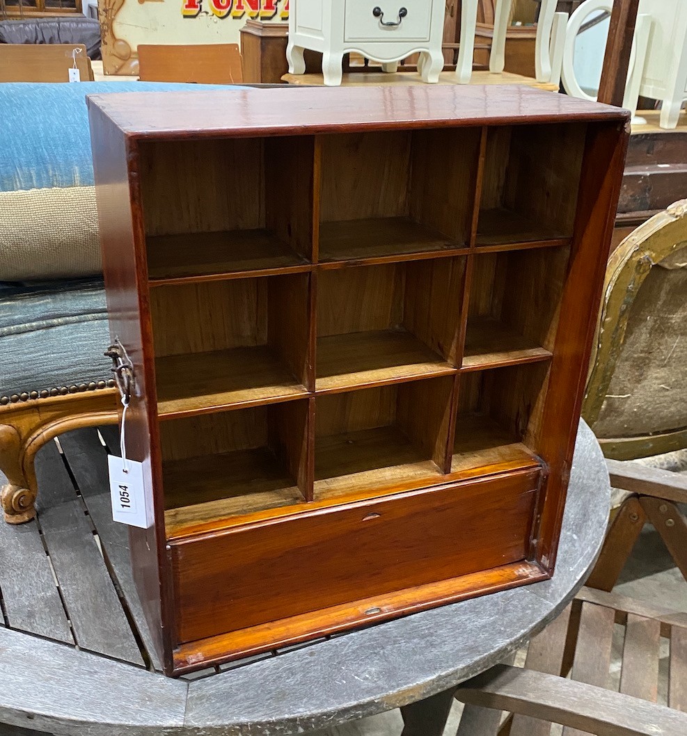 A Chinese stained pine table cabinet, width 45cm height 52cm